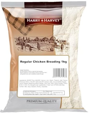 Harry Harvey Chicken Breading 1kg, Kentucky Southern Fried Batter Mix for crispy takeaway fry style, Make at home