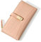David Jones - Portefeuille Compagnon Grande Capacité Femme - Porte-Monnaie Long Simili Cuir PU - Porte-Cartes Plusieurs Compartiments - Elégant Tendance - Rose
