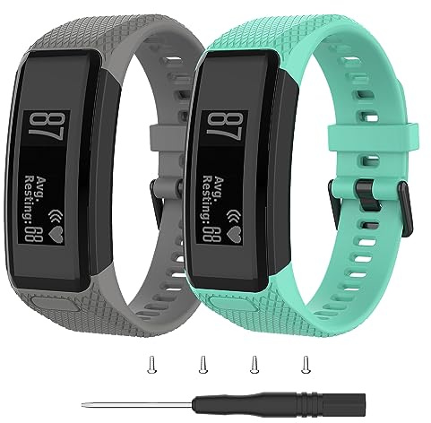 KUTEWEU Armband Kompatibles mit Garmin Vivosmart HR, Weiches Silikon-Ersatzzubehör, verstellbares Armband, Uhrenarmbänder für Garmin Vivosmart HR Smartwatch