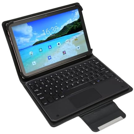 Tablet PC 2 in 1, 5G WiFi 128 GB Espandibile 4G LTE 10,1 Pollici Tablet Dorato (Spina Europea)