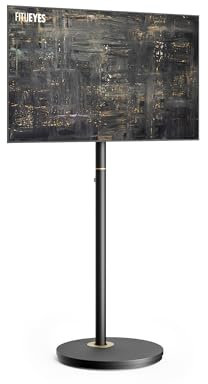 FITUEYES Design Support TV Pied pour TV 24-48 Pouces Support TV roulettes Max VESA 200 * 200 mm Jusqu'à 20 kg Hauteur et Angle Réglable Série Master