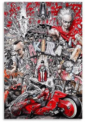 YBRAVO Movie Akira Poster Dekorative Malerei Leinwand Wandkunst Wohnzimmer Poster Schlafzimmer Malerei,Wandkunst Bilddruck Moderne Familienzimmer Dekor 08x12inch(20x30cm)