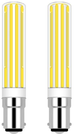 ZHENMING 8W B15D Dimmbar, AC230V 780LM Kaltweiß 6000K Ersatz für 80W Halogen, für Stehlampe, Deckenlampe, Wandlampe, 2 Stück