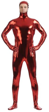 RUMAOZIA Herren Öl Ganzkörperanzug Langarm Ganzkörper Stretch Overall Einfarbig Glänzende Jumpsuit Leggings Sportanzug Herren Kostüm Bodysuits, Herren Ganzkörperstrumpfhose Anzug Halloween