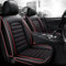AdiNas Leder Auto Sitzbezüge Sets für Golf-VII/Variant/2014-2020, 5-Sitze wasserdichte Autositzbezüge Autositzschoner Universal Auto Innenraum Schonbezüge,Black_Red/A