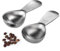 U-Taste 18/8 Stainless Steel Coffee Scoop: 30ml Metal Measuring Spoons Set of 2 with Short Handle Measure Scooper for Ground Coffee, Beans, Powder, Espresso (30ml, 2 Pieces)