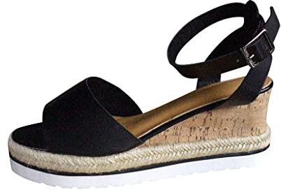 TYUIOP Sandali Donna Trekking Sandali Donna Bassi Eleganti Pantofole+Donna Ciabatte Pelo Infradito Donna Zeppa Sandali Zeppa Corda Ciabatte Nere Donna Platform Infradito Donna Con