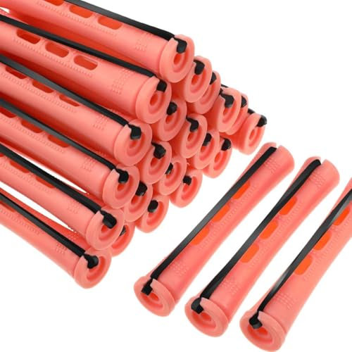 UEAVOID 24 Stücke Dauerwellen Set, Haarwelle Stangen, Dauerwellen Wickler, Lockenwickler Curler, Kurze Kaltwellenstangen, Kunststoff Dauerwelle Stangen, Haarstyling, DIY Tool (1.3 cm)