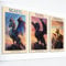 Poster Famous Book Fourth Wing Dragons, Set mit 3 Drucken, Tairn Andarna Sgaeyl Drache, Leinwand-Kunst, violettes Sorrengail Xaden Riorson, Drachenreiter, Wandkunst für Wohnzimmer, Schlafzimmer,