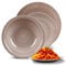 Avilia Servizio di Piatti in Porcellana Tortora - Set 18 Pezzi con Piatti Piani, Fondi e da Dessert - Resistenti ed Eleganti, Ideali per un Uso Quotidiano ed Occasioni Speciali - Facili da Lavare