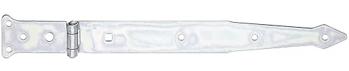 Alberts 845551 Werfgehänge | mit vernietetem Stift | galvanisch verzinkt, Dickschichtschutz | Band 302 x 35 mm | Scharnier 77 x 48 mm | 10er Set