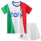 Traffordmu Italy Kids Boys Youth Soccer Football Kit Jersey Shirt Shorts Set (White, AGE 7-8)