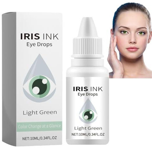 Fancy Drops Change Eye Color, Irisink Eye Drops,Color Changing Eye Drops,Eye Color Changing,Eyedrops Dry Eyes,Natural Moisturising Eye Drops for Dry Eyes,Lighten & Brighten Your Eye Color,(Green)