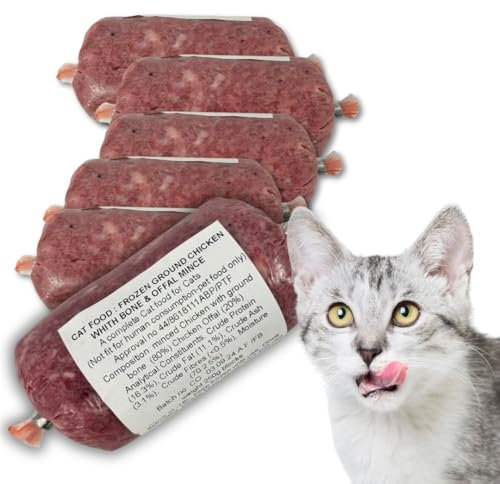 Raw Cat Food Frozen Chicken Mince 16X250g Chubs. BARF Diet- 4kg Box Pet Food