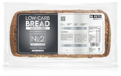 BeKeto Multigrain Bread 360g - Low Carb, High Protein, High Fibre - Sliced Loaf - Keto Friendly, No Added Sugar