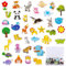 Fridge Accessories for Kids, 36Pcs Cartoon Animals Zoo Fridge Accessories, Cute Animal Whiteboard Accessories for Toddlers Kids Early Development Preschool Learning
