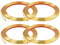 Lot de 4 rouleaux de garniture de cadre en PVC flexible pour carrelage, mur, miroir, plafond, sol, panneau, armoire, 20 m (5 m) Doré 8 mm