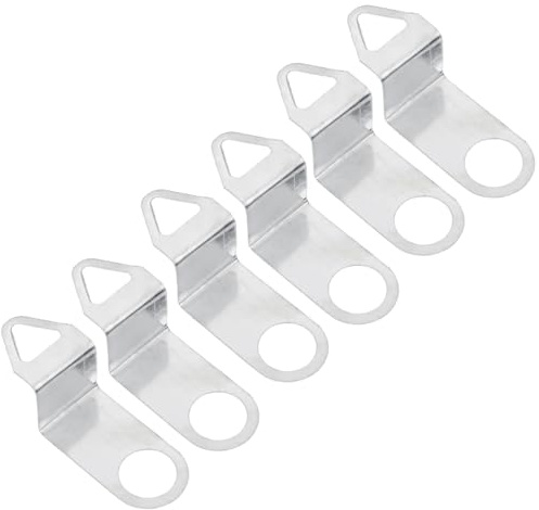 ZAAWUUT 6-Piece Wall Clock Hooks,Clock Movement Replacement Hook,Clock Mechanism Hanger,DIY Clock Kit for Wall Clock Parts (Silver)