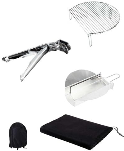 Cecotec Juego de Utensilios para Barbacoa de Acero Inoxidable DragonPack 4600 M. Conjunto Completo con Pinzas de Agarre Firme, Recolector de Cenizas y Expansor de Parrilla para Cocción Óptima