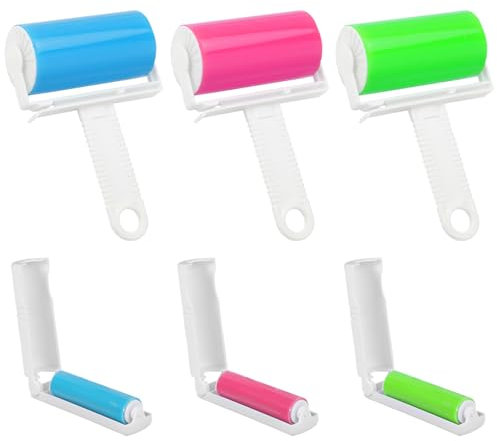 Prmape 6 rotoli di pelucchi riutilizzabili per rimuovere capelli, polvere, pelucchi, peli di animali, divani, tappeti