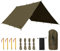 FREE SOLDIER Tarp Wasserdicht 3 * 3m Ultraleicht Zeltplanen UV Schutz Camping Sonnensegel Zelt Freien Große-Tarp für Camping, Wandern, Outdoor-Aktivitäten(Olivgrün)