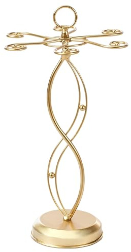 Modern Glam Irregular Shape Wine Glass Rack for Glasses Iron Gold Limerick