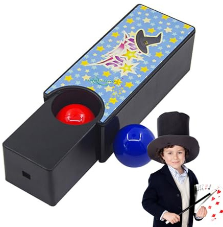 caiduos Zauberbox für Kinder, Interaktive Zauberer Requisitenbox, Tragbare Zaubertricks, Kinde Veränderbare Zauberbox, Zaubertrick Show Requisiten, Wird Rot zu Blau Zauberball Show Zaubertrick