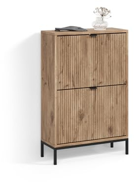 Livinity Schuhkipper Aterno, Viking Oak, 60 x 92 cm mit 2 Klappschubladen