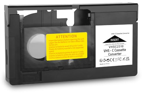Lum1Na5al VHS to Digital Converter, VHS-C Cassette Adapter Compatible with JVC/RCA/VHS-C/SVHS Camcorders, Convert VHS Tapes to Digital via USB, NOT for 8mm/MiniDV/Hi8