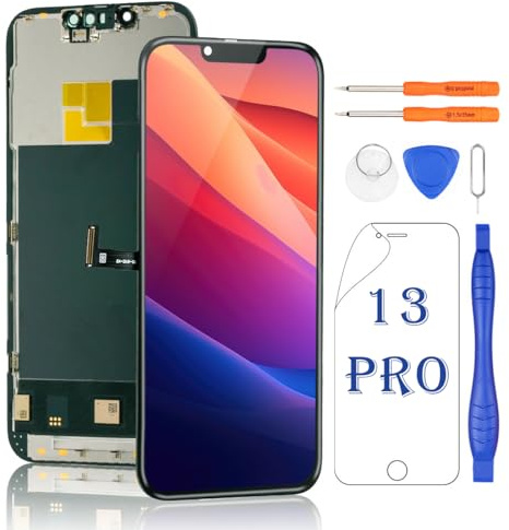 Yodoit for iPhone 13 Pro Screen Replacement 6.1 Inch LCD 3D Touch Display FHD Digitizer Frame Assembly (A2483 A2636 A2638 A2639 A2640) with Repair Tools Screen Protector