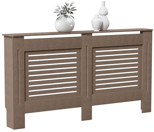 Vida Designs Milton Radiator Cover Unfinished Modern Unpainted MDF Cabinet, Large (H: 82 / W: 152 / D: 19 cm)
