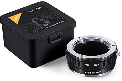 K&F Concept® MD-NEX II Kupfer-Bajonett Objektiv Adapterring,Objektivadapter,Objektiv Adapter Sony,Objektiv Adapter e Mount,Adapter Ring für Minolta MD MC Objektive an Sony NEX E-Mount Kamera