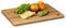 Relaxdays Tranchierbrett Bambus, Schneidebrett, Saftrille, Griffloch, massiv, HxBxT: 2 x 40 x 30 cm, Holz, naturfarben, Natur