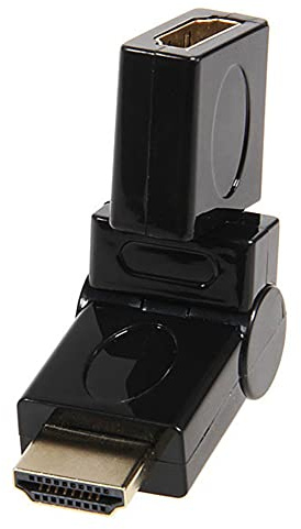 Aukson I30 HDMI Adapter Verlängerung – 90 Grad & 270 Grad Winkelstecker für Full HD – HDMI Stecker auf Buchse, ideal für Platzierung in Engen Räumen