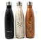 FunnyGuys Bouteille isotherme à double paroi en acier inoxydable - 500 ml - Personnalisable, bois