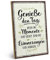 ARTFAVES® Wandbild Holzschild mit Spruch - GENIESSE DEN TAG - Türschild Retro Vintage Deko Bild Geschenk - Motivation, Glücklichsein