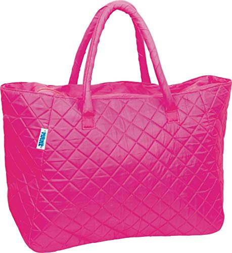 Enrico Coveri Borsa Mare Donna Per Spiaggia e Vacanze, Colore Rosa Fluo Trapuntata 54 x 26 x 42 Cm. (Rosa)