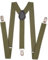 WannGe Herren-Hosenträger 2,5 cm, elastisch, verstellbar, Y-Rücken, zum Anklippen, armee-grün, Einheitsgröße