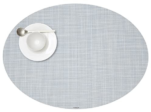 Chilewich Mini Basketweave Tischset, Sky, 36 x 49,5 cm, oval