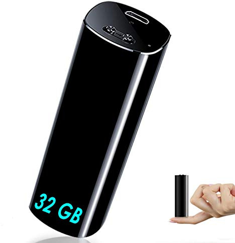Mini Voice Activated Recorder, 32GB Super Long 2400 Hours Recording Capacity, 365 Standby Battery, Audio Sound Recording Continous Listening Device with Strong Magnetic