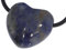 Sodalith Herz Schmuck Edelstein Anhänger gebohrt 25x25mm/ 13mm HS800