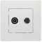LEGRAND Enchufe TV, Toma para Televisión, Radio, Satélite Intermedia, Gama Niloé Monobloc, Mecanismo Completo con Marco, Blanco, 396448