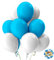 150x Luftballons Ø 35 cm Mix für Ihr Oktoberfest Dahoum weiß & blau als Deko Dekoration für Wiesn,
