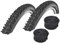 Velo.Set 2 x Schwalbe Smart Sam Plus Reifen // 57-559 (26×2,25') + Schläuche, Variante:DV-Schläuche (Schwalbe), Ausführung:Schwarz