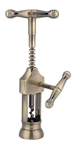 BORDSTRACT Apribottiglie Vintage per Vino, Cavatappi Portatile in Metallo, Strumento per Estrazione di Sughero, Cavatappi da Cameriere, Stile Bronzo Retrò