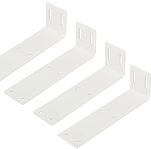 SOTECH 4 Stück Montagewinkel 200 x 60 x 50 mm Stahl weiß lackiert