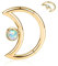 16G Daith Ohrringe Chirurgenstahl Septum Schmuck Gold Septum Ring Nasenring Helix Piercing Muschel Hoop 8mm Tragus Turmohrringe Kleine Ohrringe für Damen Herren Mondform Mit Opal