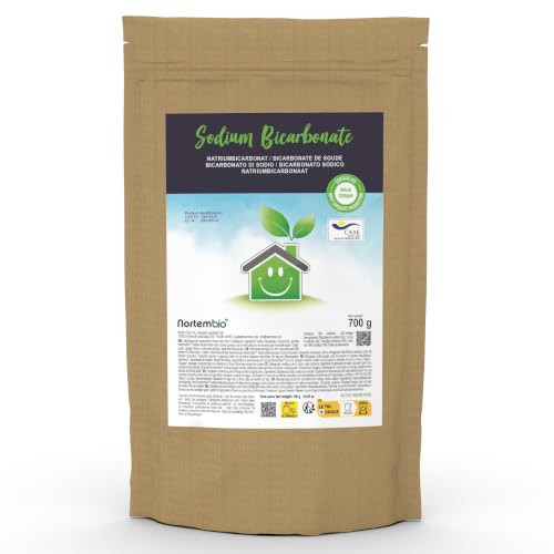 Nortembio Natron Pulver 700 g Natriumhydrogencarbonat Vielseitig für Haushalt Reinigung, Entfernt Gerüche, Küche, Bad, Textilien + GRATIS eBook
