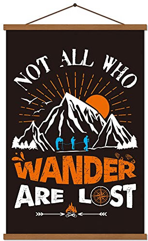 NOFICHE Motivierendes, positives inspirierendes Poster (Wer wandern sind verloren)