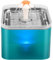 AONBOY Katzenbrunnen Edelstahl, 2L Trinkbrunnen für Katze, Ultraleiser Katzentrinkbrunnen, LED-Lichttrinkbrunnen, Hundetrinkbrunnen, mit Aktivkohlefilter und Wasserpumpe